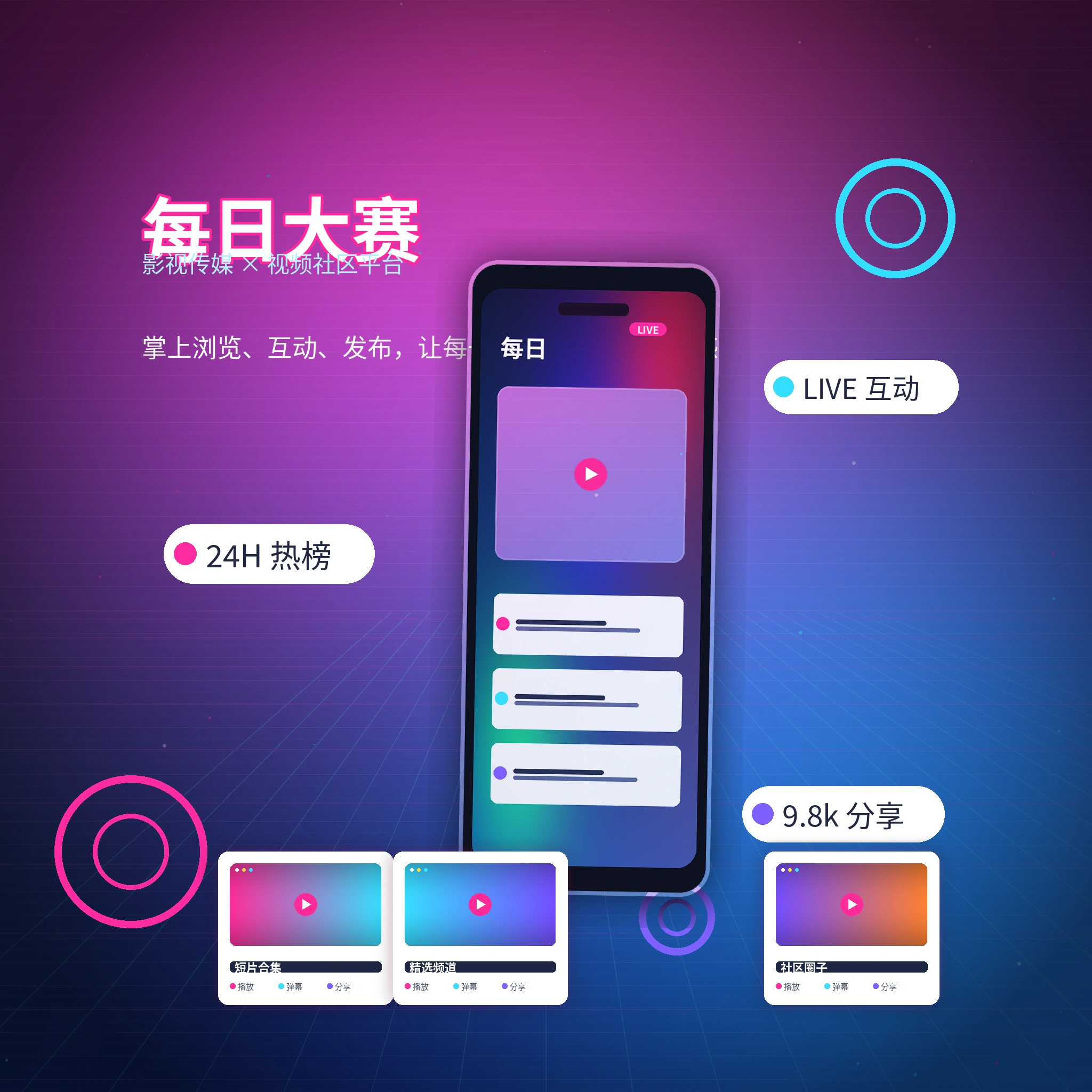 每日大赛APP内容与服务界面